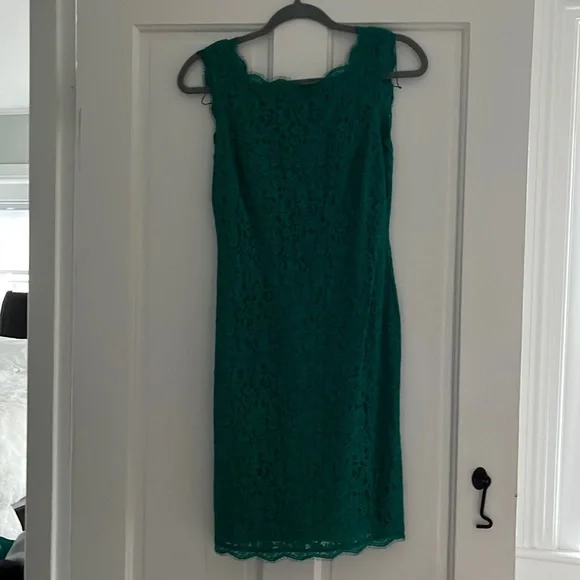 Adrianna Papell | Dresses | Size 2 Adrianna Papell Green Lace Dress Worn 2x  | Poshmark